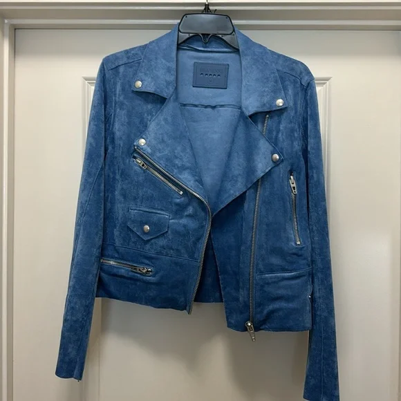 Blank NYC Blue Suede Jacket - Picture 2 of 3